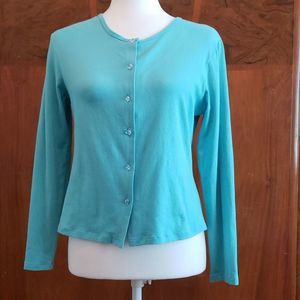 Necessitees brand, NWOT, sweater, cardigan, women's, turquoise, Sz large